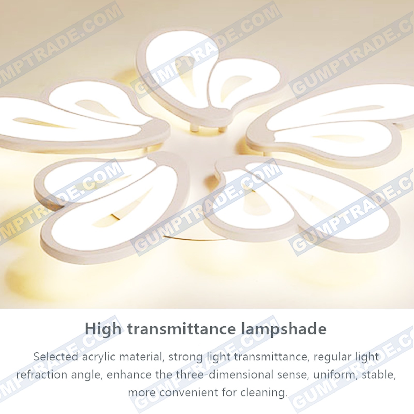 36W LED Deckenleuchte Wohnzimmer Deckenlampe Dimmbar Blume Design Lampe