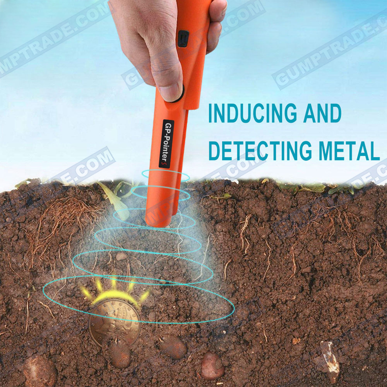 Metalldetektor Metallsuchgerät Pin Pointer Detector Sonde Detektor mit LED Licht