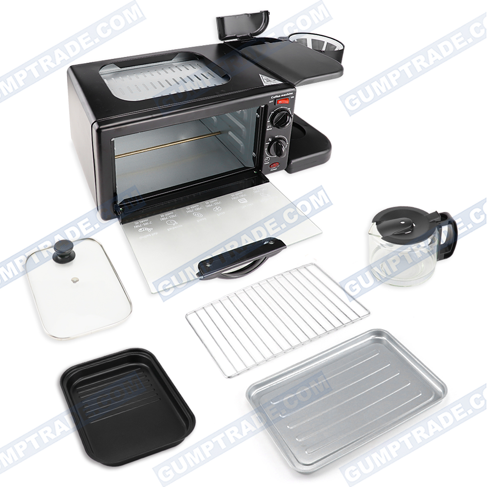 Frühstücksmaschine 3 In 1, 220V Multifunktions-Elektro-Toaster Backofen