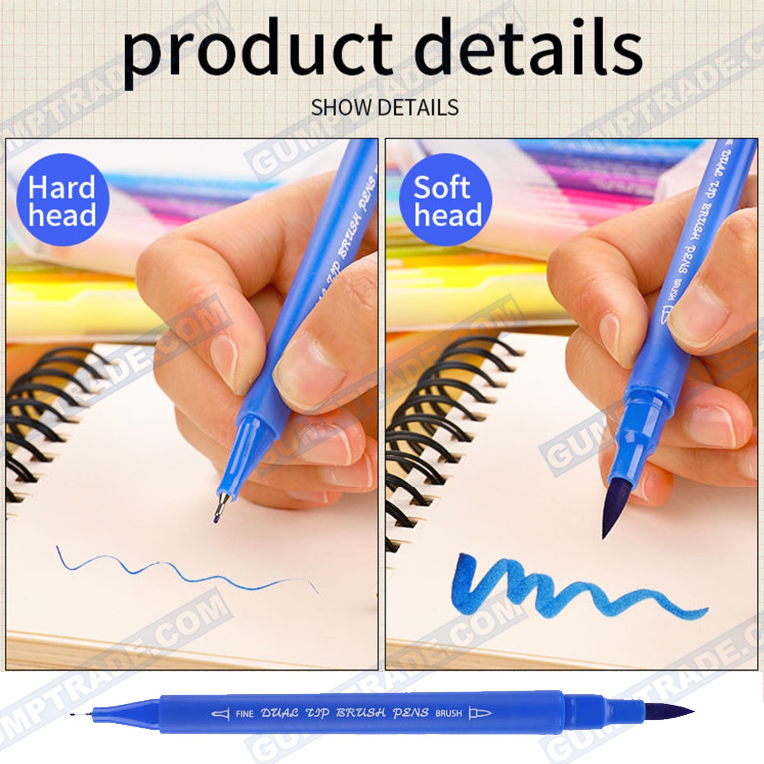 Pinselstifte Set 100 Farben Marker Set Aquarell Kalligraphie Doppelspitze NEU